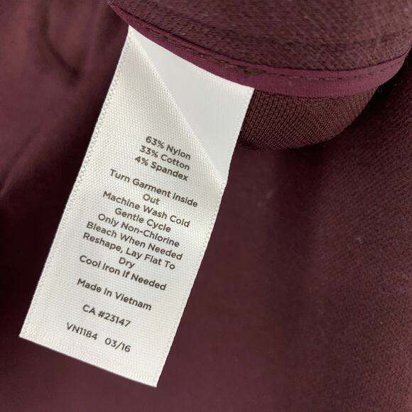 Talbots Dalton Equestrian Style Skinny Ankle Pants Womens Sz 10P Maroon NEW - Picture 9 of 9